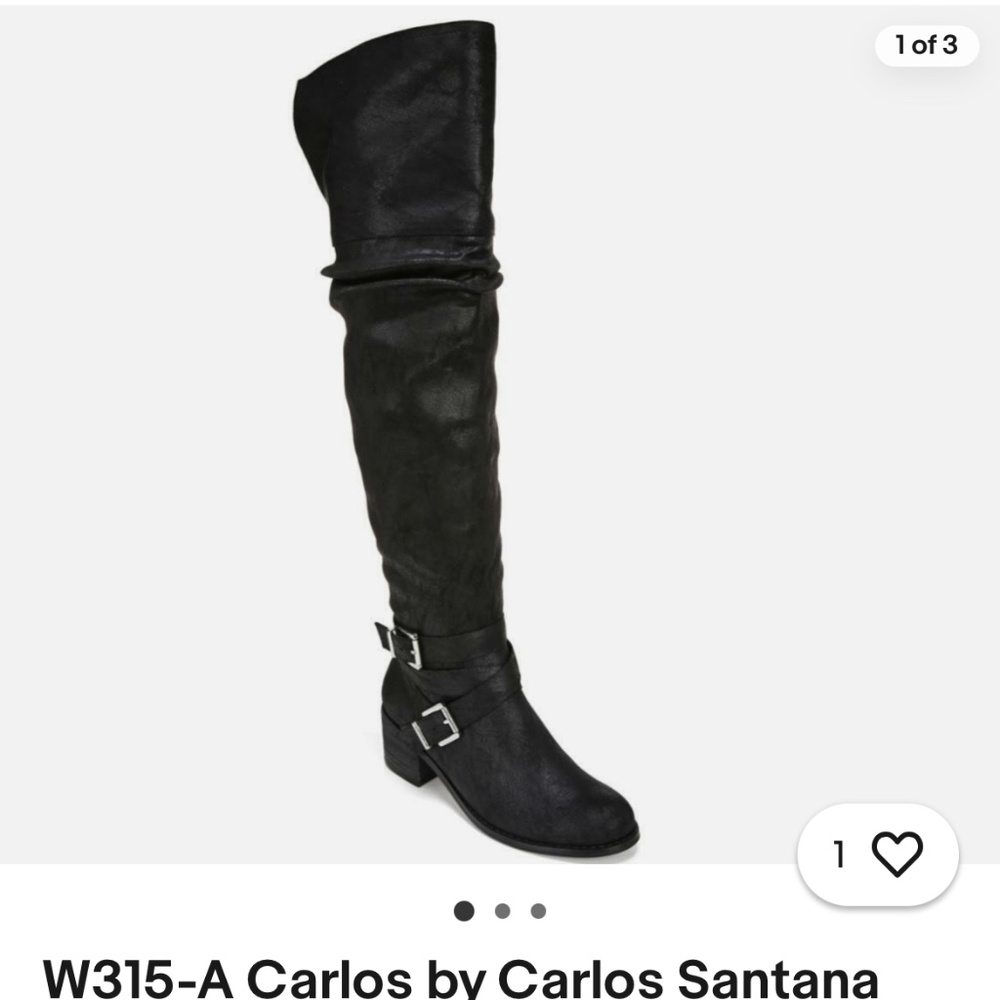 Carlos Santana Over the Knee Suede Slouch Boot - Picture 2 of 7